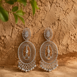 silver radiance boho dangler earrings